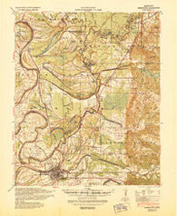 Greenwood Mississippi Historical topographic map, 1:62500 scale, 15 X 15 Minute, Year 1940