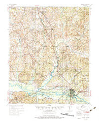 Grenada Mississippi Historical topographic map, 1:62500 scale, 15 X 15 Minute, Year 1954