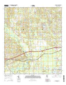 Gulfport NW Mississippi Current topographic map, 1:24000 scale, 7.5 X 7.5 Minute, Year 2015