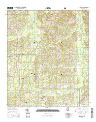Harperville Mississippi Current topographic map, 1:24000 scale, 7.5 X 7.5 Minute, Year 2015