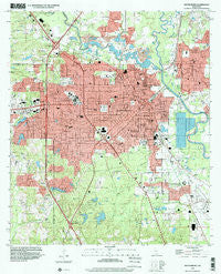 Hattiesburg Mississippi Historical topographic map, 1:24000 scale, 7.5 X 7.5 Minute, Year 1996