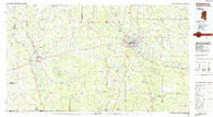 Hattiesburg Mississippi Historical topographic map, 1:100000 scale, 30 X 60 Minute, Year 1984
