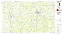 Hattiesburg Mississippi Historical topographic map, 1:100000 scale, 30 X 60 Minute, Year 1984
