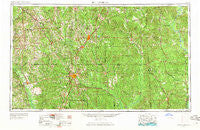 Hattiesburg Mississippi Historical topographic map, 1:250000 scale, 1 X 2 Degree, Year 1953