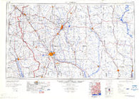Hattiesburg Mississippi Historical topographic map, 1:250000 scale, 1 X 2 Degree, Year 1984