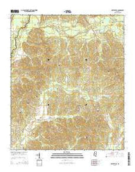 Hesterville Mississippi Current topographic map, 1:24000 scale, 7.5 X 7.5 Minute, Year 2015