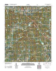 Hickory Flat Mississippi Historical topographic map, 1:24000 scale, 7.5 X 7.5 Minute, Year 2012