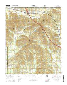 Hickory Flat Mississippi Current topographic map, 1:24000 scale, 7.5 X 7.5 Minute, Year 2015