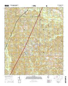 Hillsdale Mississippi Current topographic map, 1:24000 scale, 7.5 X 7.5 Minute, Year 2015