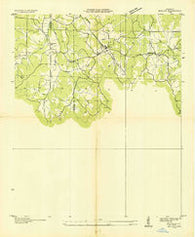 Holcut Mississippi Historical topographic map, 1:24000 scale, 7.5 X 7.5 Minute, Year 1935