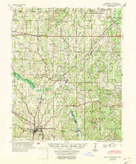 Holly Springs Mississippi Historical topographic map, 1:62500 scale, 15 X 15 Minute, Year 1953