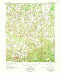 Holly Springs Mississippi Historical topographic map, 1:62500 scale, 15 X 15 Minute, Year 1969