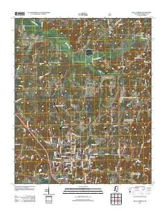 Holly Springs Mississippi Historical topographic map, 1:24000 scale, 7.5 X 7.5 Minute, Year 2012