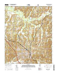 Holly Springs Mississippi Current topographic map, 1:24000 scale, 7.5 X 7.5 Minute, Year 2015