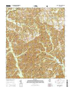 Holly Springs SE Mississippi Current topographic map, 1:24000 scale, 7.5 X 7.5 Minute, Year 2015