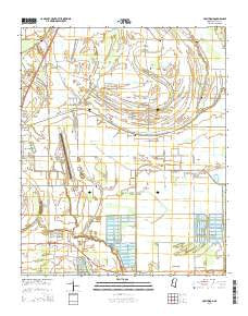 Hollywood Mississippi Current topographic map, 1:24000 scale, 7.5 X 7.5 Minute, Year 2015