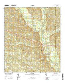 Holmesville Mississippi Current topographic map, 1:24000 scale, 7.5 X 7.5 Minute, Year 2015