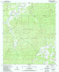 Homochitto Mississippi Historical topographic map, 1:24000 scale, 7.5 X 7.5 Minute, Year 1988