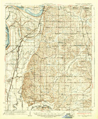 Horn Lake Mississippi Historical topographic map, 1:62500 scale, 15 X 15 Minute, Year 1935