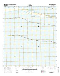 Horn Island West Mississippi Current topographic map, 1:24000 scale, 7.5 X 7.5 Minute, Year 2015