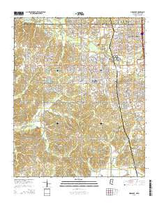Horn Lake Mississippi Current topographic map, 1:24000 scale, 7.5 X 7.5 Minute, Year 2015