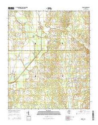 Houlka Mississippi Current topographic map, 1:24000 scale, 7.5 X 7.5 Minute, Year 2015