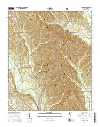 Houston East Mississippi Current topographic map, 1:24000 scale, 7.5 X 7.5 Minute, Year 2015