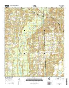 Howell Mississippi Current topographic map, 1:24000 scale, 7.5 X 7.5 Minute, Year 2015