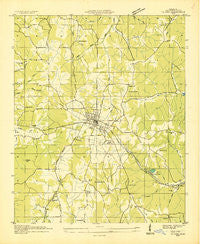 Iuka Mississippi Historical topographic map, 1:24000 scale, 7.5 X 7.5 Minute, Year 1935