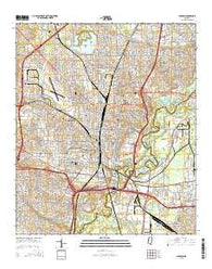Jackson Mississippi Current topographic map, 1:24000 scale, 7.5 X 7.5 Minute, Year 2015