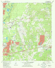 Jackson SE Mississippi Historical topographic map, 1:24000 scale, 7.5 X 7.5 Minute, Year 1980