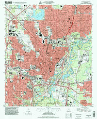 Jackson Mississippi Historical topographic map, 1:24000 scale, 7.5 X 7.5 Minute, Year 1998