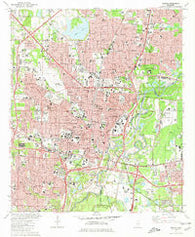 Jackson Mississippi Historical topographic map, 1:24000 scale, 7.5 X 7.5 Minute, Year 1980