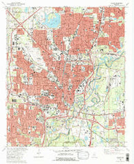 Jackson Mississippi Historical topographic map, 1:24000 scale, 7.5 X 7.5 Minute, Year 1980