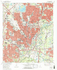 Jackson Mississippi Historical topographic map, 1:24000 scale, 7.5 X 7.5 Minute, Year 1980