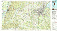 Jackson Mississippi Historical topographic map, 1:100000 scale, 30 X 60 Minute, Year 1984
