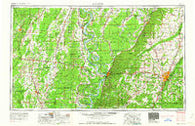 Jackson Mississippi Historical topographic map, 1:250000 scale, 1 X 2 Degree, Year 1962