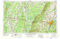 Jackson Mississippi Historical topographic map, 1:250000 scale, 1 X 2 Degree, Year 1955