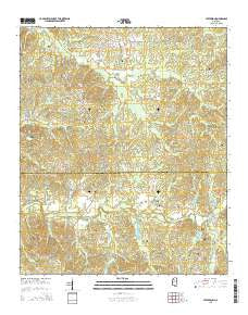 Jefferson Mississippi Current topographic map, 1:24000 scale, 7.5 X 7.5 Minute, Year 2015