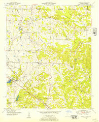 Kendrick Mississippi Historical topographic map, 1:24000 scale, 7.5 X 7.5 Minute, Year 1950