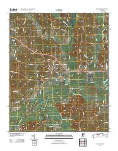 Kilmichael Mississippi Historical topographic map, 1:24000 scale, 7.5 X 7.5 Minute, Year 2012