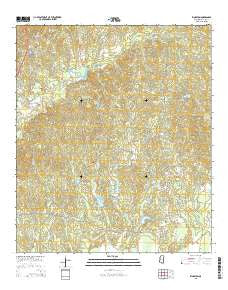Kingston Mississippi Current topographic map, 1:24000 scale, 7.5 X 7.5 Minute, Year 2015