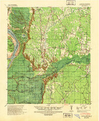 Kingston Mississippi Historical topographic map, 1:62500 scale, 15 X 15 Minute, Year 1939