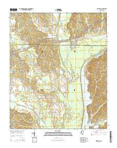 Kirkville Mississippi Current topographic map, 1:24000 scale, 7.5 X 7.5 Minute, Year 2015