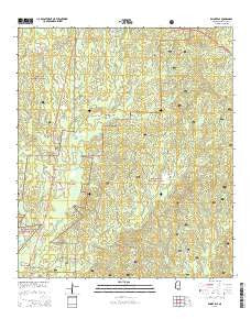 Knoxville Mississippi Current topographic map, 1:24000 scale, 7.5 X 7.5 Minute, Year 2015
