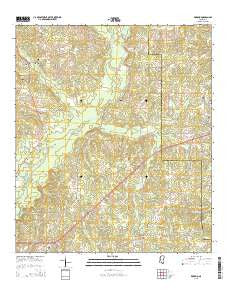 Kokomo Mississippi Current topographic map, 1:24000 scale, 7.5 X 7.5 Minute, Year 2015