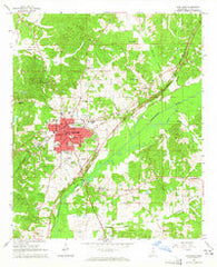 Kosciusko Mississippi Historical topographic map, 1:24000 scale, 7.5 X 7.5 Minute, Year 1964