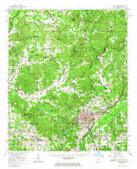 Kosciusko Mississippi Historical topographic map, 1:62500 scale, 15 X 15 Minute, Year 1966
