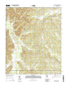 Kossuth South Mississippi Current topographic map, 1:24000 scale, 7.5 X 7.5 Minute, Year 2015