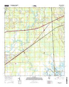 Kreole Mississippi Current topographic map, 1:24000 scale, 7.5 X 7.5 Minute, Year 2015